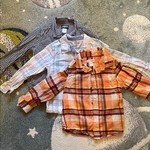 Checkered button downs for 3T